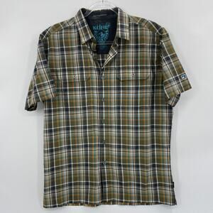 KUHL Shirt Short Sleeve Lightweight Mens Size M Casual Button Up UPF Quick Dry